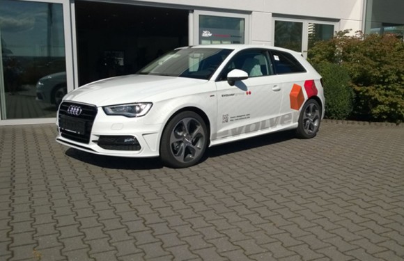 Fahrzeugbeschriftung eines Audi durch die Firma Orgis